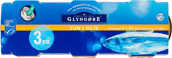 Glyngøre Tun I Olie 3X80g