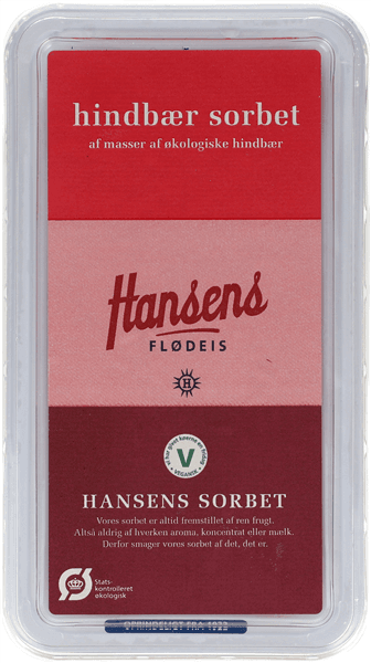 Hansens Hindbær Sorbet Øko